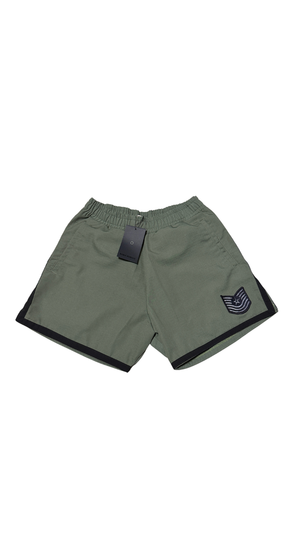 Olive Cotton Shorts — Sample