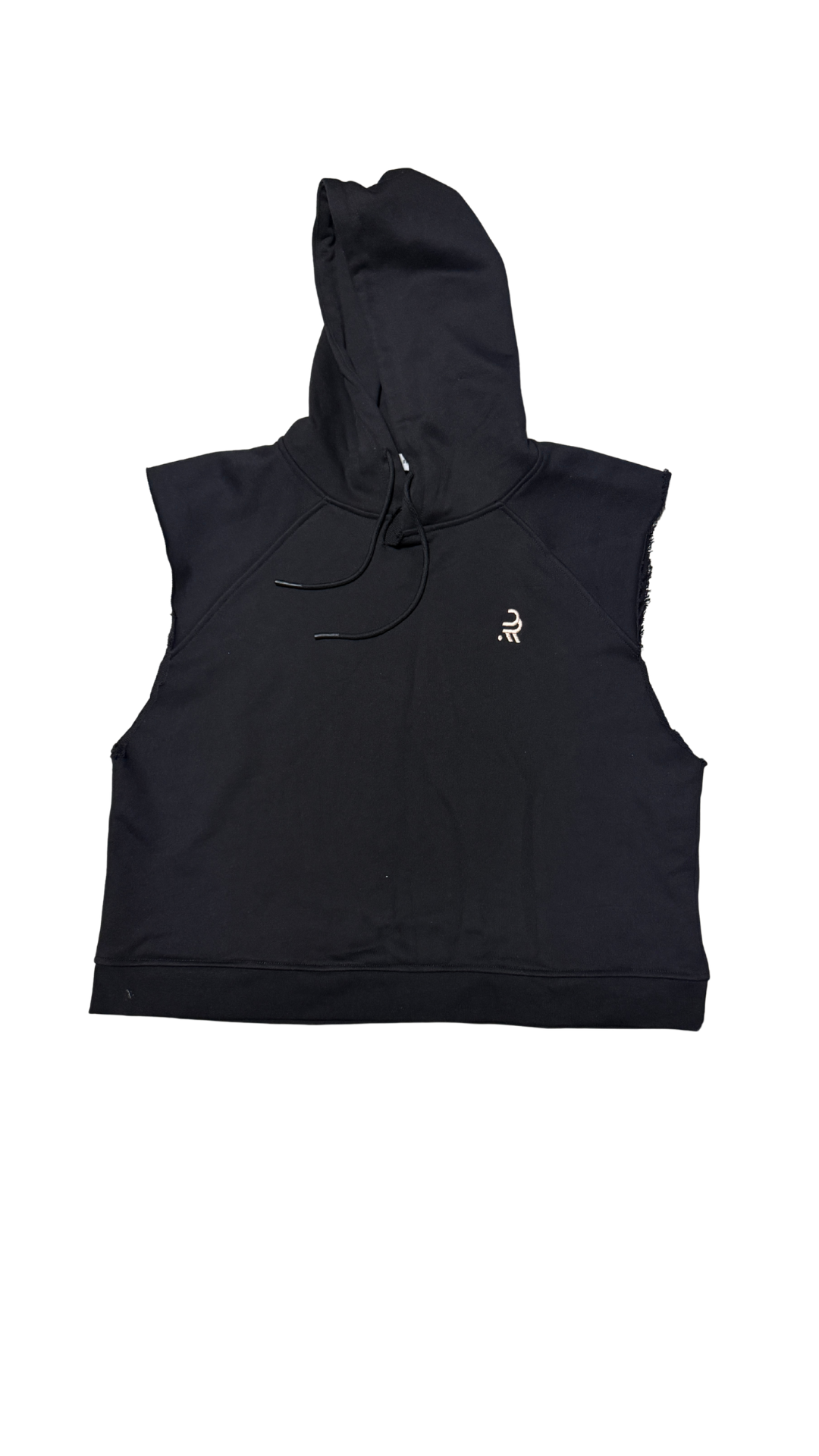 Sleeveless Hoodie — Black Sample